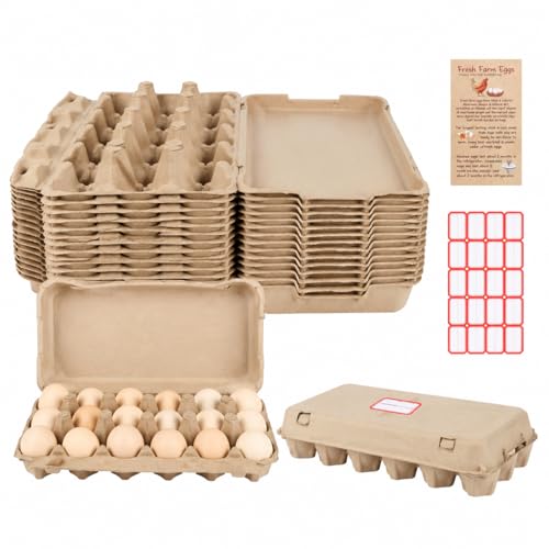 Egg Cartons 18 Count, 10 Pack 3x6 Grids Egg Cartons for Fresh Eggs, Sturdy Cardboard Eggs Storage Containers for Household, Kitchen, Farm, Market - size: 10 Pack