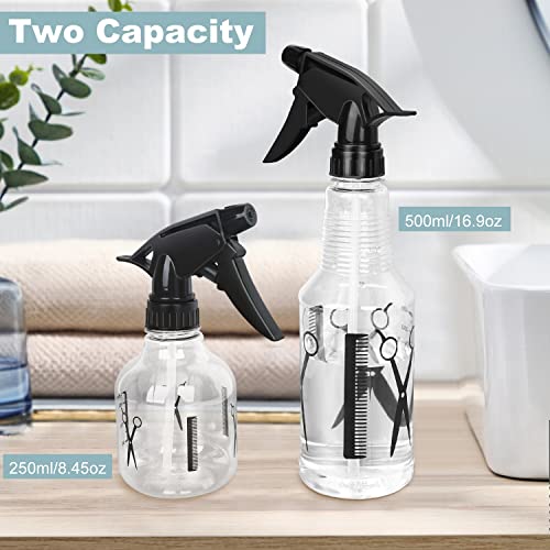 Avenoir Adjustable Mister Spray Bottle 250ml & 500ml | Adjustable Nozzle for Fine or Strong Mist. Great for Hair, Plants, and Home Cleaning. Durable, Leak-Proof, Easy to Use - color: 250ml & 500ml Bottle