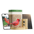 Bird Feeder with Camera for Rookie - Solar Powered Outdoor Bird Feeder with Dual Night Vision, AI Recognition, Slow Motion & IP66 Waterproof, Ideal for BirdLovers (AI by Subscription) - style: AI by Subscription