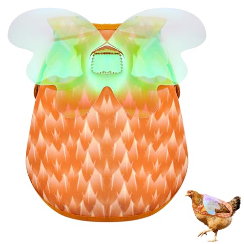 Chicken Saddles for Hens with Detachable Wings, Adjustable Hen Apron Back Protector for Feather Recovery, Double-Layer Breathable Poultry Saver for Standard Breeds (Yellow) | Double-Layered Breathable Poultry Back Protector For Hens During Mating And Feat