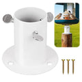 Metal Fence Pole Mount Adapter for Smart Bird Feeder Durable, Weather-Proof Post Mount Base Bird-Feeder with 6 Screws Easy Installation