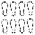 3.15 Inches 4 Inches Stainless Steel Carabiner for Gym Equipment Connection, EFFIET Heavy Duty Spring Snap Hook Clips Buckle for Gym Exercise, Punching Bags, Hiking, Camping