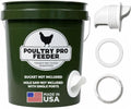 Poultry Pro DIY Chicken Feeder Kit, Poultry Feed, Weatherproof, 1 Port | As Seen on Shark Tank, Single Port, Gravity Fed Chicken Feeder, for Buckets, Bins & Troughs (Bucket & Hole Saw Not Included) - style: Original Feeder 1 Pack