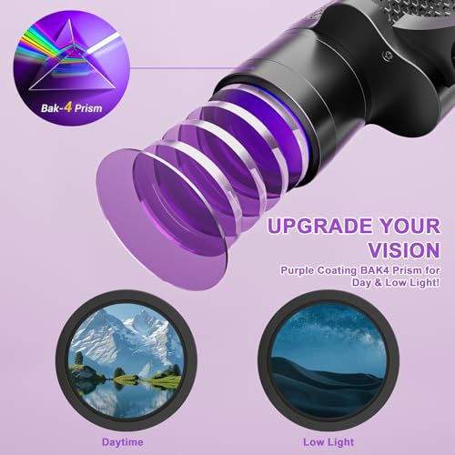 25x40 Binoculars for Adults High Powered with Compass, Compact HD Waterproof Binoculars for Bird Watching, Hunting, Concerts, Travel & Outdoor Adventures