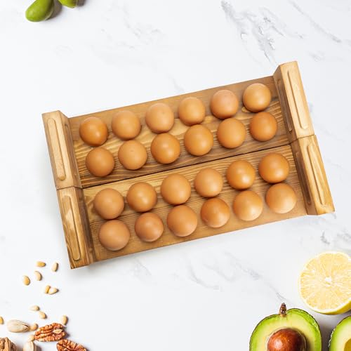 3-Tier Egg Holder Countertop, Egg Storage for Countertop Organizer | Holds 36 Eggs, Egg Storage Organizer, Fits Duck Eggs, Fits Turkey Eggs, Fits Chicken Eggs