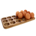 Gui's Chicken Coop Rustic Wooden Egg Tray, 18 Eggs | Holder, Usable in Kitchen Refrigerator or Countertop, for Display or Storage, Easy to Clean - size: 18 Eggs