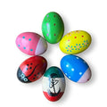 Musfunny Egg Shakers Percussion Instruments: 6Pcs Wooden Maracas | Hand Percussion Egg Shaker, Loud Resonant Sound Musical Instrument for Music Education Parties Classroom Rhythm - color: Colorful