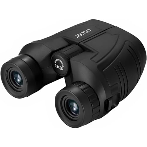 Occer 12x25 Compact Binoculars for Adults and Kids | High Powered, Easy Focus, Large Eyepiece for Bird Watching, Cruise Ship, Outdoor Hunting, Travel, Sightseeing
