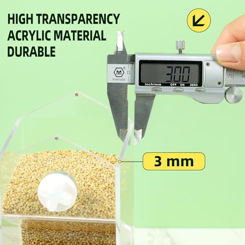 No Mess Parrot Automatic Feeder Anti-Scattering Bird Feeder for Cage Bird Food Bowl Container Parakeet Cage Accessories Finch Lovebirds Budgies Canary (Round Roofs)