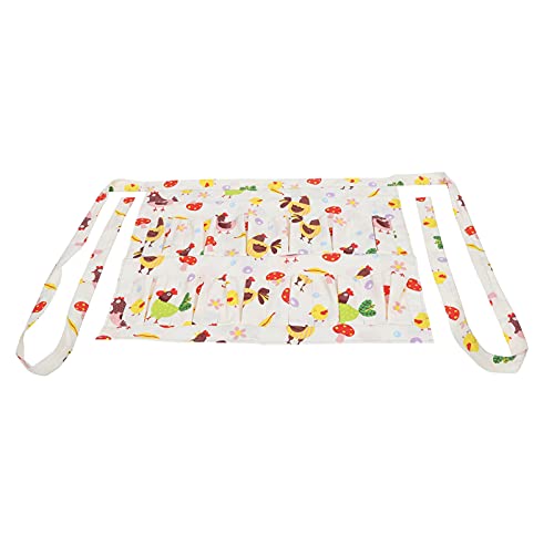 Jeanoko Eggs Collecting Apron Durable Cotton Twill Multiple Pockets for Egg Gathering and Holding Suitable for Farms and Kitchens (Large)