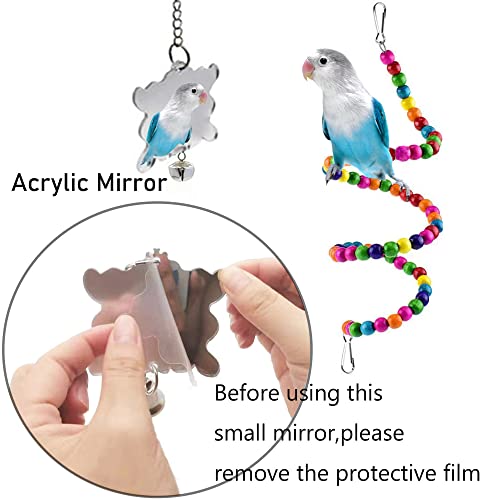 Bird Parakeet Cockatiel Toys, ESRISE Parrots Budgies Cage Accessories