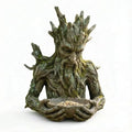 The Quiet Offering A Tree-Integrated Bird Feeding Sculpture, Artificial Millennial Ancient Tree Bird Feeder with Hidden Keyhole Hanger, Unique Patio, Yard, Garden Ornament for Birds Lovers (A)