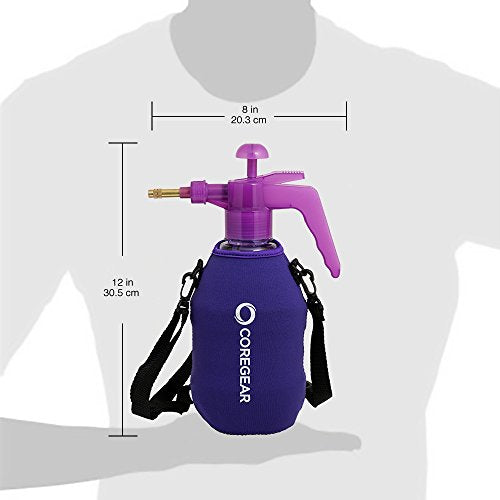 (Ultra Cool™ XLS) USA Misters 1.5 Liter Mister & Sprayer Personal Water Pump with Full Neoprene Jacket and Built-in Carrying Strap - color: Purple