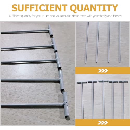 Amosfun 45pcs Pigeon Cage Door Bird Entrance - Iron T Shape One Way Bar Curtain for Bird Cages