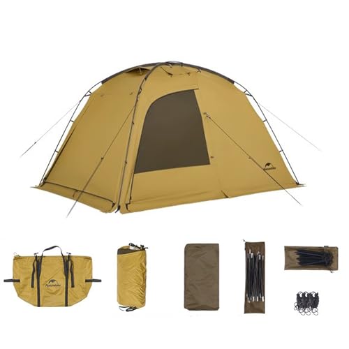 Naturehike Dune Hot Tent with Stove Jack, 117 sq ft 4 Seasons Camping Tent, 2-4 Person Waterproof Large Tent for Family, Car Camping, Picnic, Fishing, 6 Person - color: Dune7.6-Tent