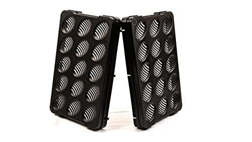 Easy Hatch Reptile Incubation Egg Trays; Each Tray Holds Reptile Eggs Over Incubation Substrate Fits Inside Reptile Incubation Box (Large 6 Pack, Black) - size: Large 6 Pack