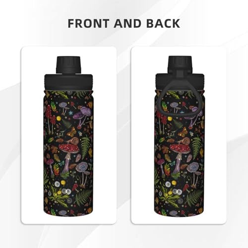 Mushroom Tumbler 18 Oz, Mushroom Gifts for Women, Mushroom Coffee Cup Travel Mug Water Bottle, Mushroom Themed Gifts for Mushroom Lovers, Stainless Steel Mushroom Accessories Stuff Thing - color: Mushroom