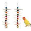 2 Pack Bird Toys with Cuttlebone, Parakeet Toys, Bird Beak Grinding Stone, Cage Accessories for Parakeets, Cuttlefish Bone for Budgies, Cockatiels, Lovebirds, Green Cheeks, Small to Medium Birds - size: Large