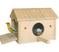 HiCaptain Bird Nesting Box Wooden Cockatiel Breeding Nest for Cages, Large Parakeet Nest Box Lovebird House Budgie Breeding Box (Wood)