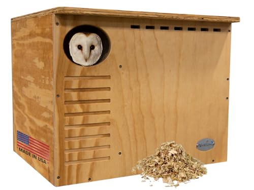 Barn Owl Nesting Box: Do It Yourself Assembly Kit Owl House- Build Your Own Barn Owl Box - Screws, Mounting Hardware, Instructions and Nesting Material Included