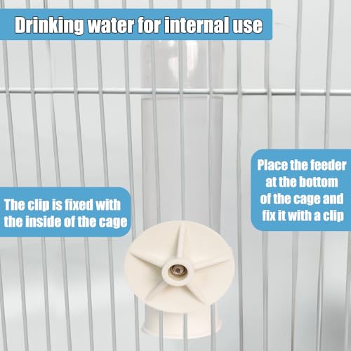 Automatic Pet Bird Water Feeder, Bird Water Dispenser for Cage, Bird Cage Suspended Automatic Water Dispenser, Bird Feeders for Parakeet Budgie Cockatiel Lovebirds Canary Finch (150ml) - size: 150ml