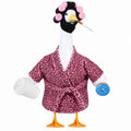 OBUSATT Old Lady Porch Goose Outfits 23 in Bathrobe Lawn Goose Costume Pink Leopard - style: Pink Leopard