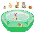 Amakunft Small Animal Pop-Up Playpen with Mesh Cover, 47'' x 23.6'' x 15'' Chicken Brooder Box, Play Pen Indoor Outdoor for Guinea Pigs, Bunny, Rabbits, Kittens - color: Green