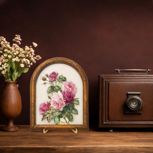 Vintage Pink Rose Wall Art Sign for Bedroom Decor, French Country Floral Wall Decor, 8x10 Inch - color: Rose-2