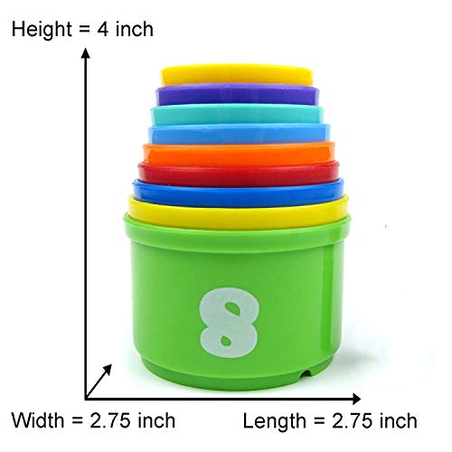 Hypeety Pet Bird Parrot Educational Stacking Cup Treat Toy Colorful Training Toy Intelligence Development Playing Training Toy for Macaw Budgies Parakeet Cockatoo - color: Stacking Cups