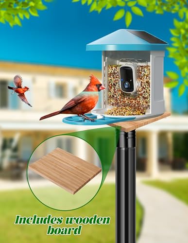 Bird House Pole, 1 Pack 92 Inch Metal Bird Feeder Pole for Outdoor, with 5-Prong Heavy Duty Base for Birdhouse Mounting, Weather Station - size: 92 inch