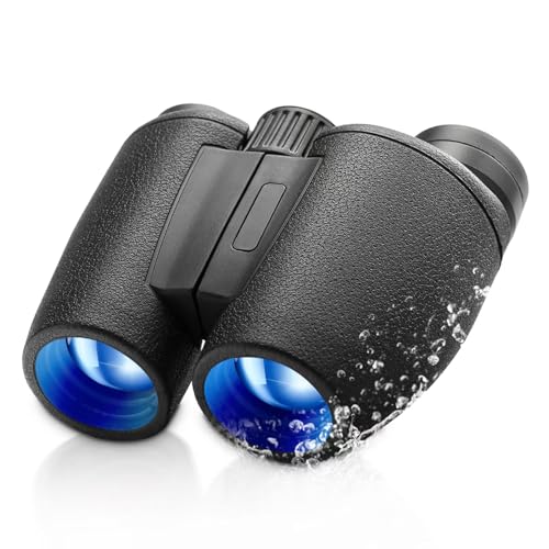 8x30 Binoculars for Adults, High Power Compact Binocular for Travel Hiking Concert Ship Cruise Hunting Bird Watching, Black Waterproof Binocular for Kid - color: Black, size: W/T Accessories