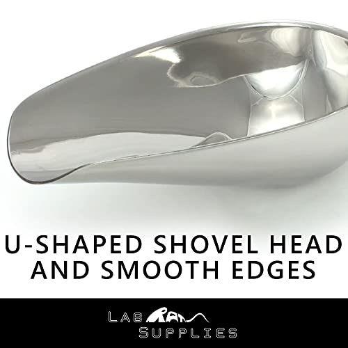 12 oz Stainless Steel Scoop, 10” L x 3.3” W | for Ice, Dog & Cat Food, Popcorn, Coffee, Candy, Sugar, Flour, Dry Goods, etc. - size: 12 oz Scoop