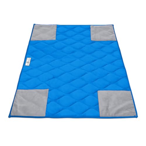 Paw Inspired PopCorner Washable Fleece Cage Liners, C&C 2x3, Blue | Reinforced Corners, Super Absorbent Mat, Bedding, Waterproof Bottom, Guinea Pigs, Ferrets, Rabbits, Hamsters, Small Animals - color: Blue, size: C&C 2X3