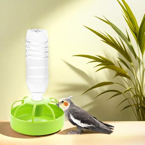 2 Pack Chicken Feeder Poultry Food Dispenser Chicken Plastic Water Feeder for Small Poultry Chicken Duck Pigeon Quail Bird