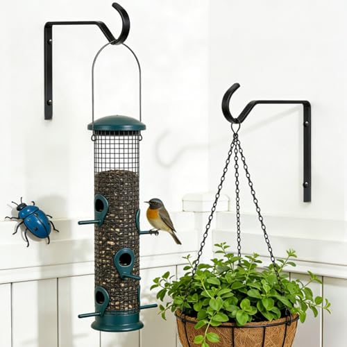 3Pack Window Hooks for Bird Feeders, Heavy Duty Window Suction Cup Hooks with Screws, Window Mount Hummingbird Feeder Hangers for Outdoor Use (Bird Feeder Not Included)