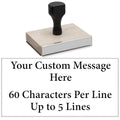 Infusion Custom Text Traditional Wood Stamp with Plastic Handle, 2" x 4" - size: 2" X 4"