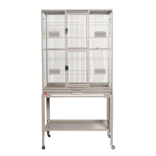 A&E Cage GB13221P HQ Platinum 32 x 21 in. Flight Cage with Feeder Doors Platinum