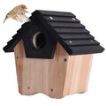 Unassembled DIY Wooden Bluebird House Kit with Predator Guard - Hanging Outdoor Wild Bird Nesting Box for Garden, Backyard, Courtyard - Attracts Bluebird, Finch, Cardinal, Wren