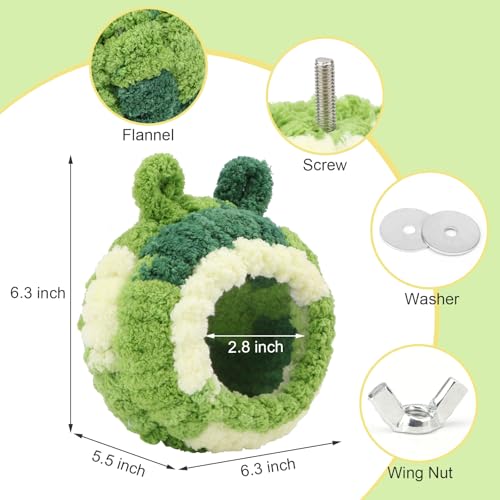 Wontee Bird Nest Bed Breeding House Winter Warm Snuggle Hut for Budgies Parakeets Cockatiels Lovebirds Canaries (Green) - color: Green