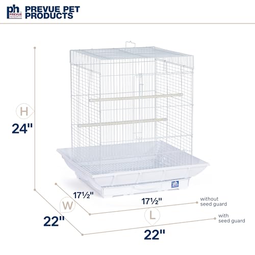 Prevue Hendryx SP850W/W Clean Life Cockatiel Cage, White,1/2" - color: White
