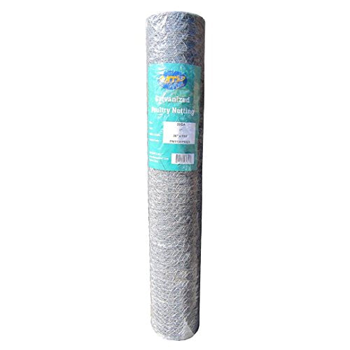 20GA Galvanized 36in x 150ft x 2in Mesh Chicken Wire Hexagonal Poultry Netting - size: 36"x150'- 2" 20GA