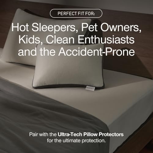 Coop Home Goods Ultra-Tech Waterproof Mattress Protector Twin XL, Smooth Top Mattress Pad, Waterproof Cover, Up to 18 Inches Deep, Machine Washable, Noiseless Comfort, Twin XL (39x80) - size: Twin XL, style: Ultra-Tech