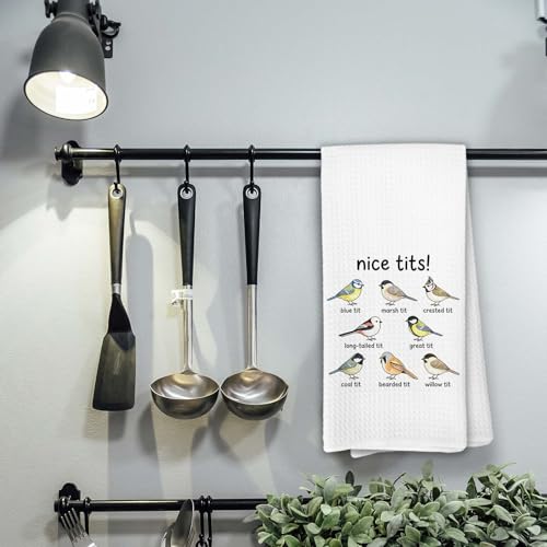 Funny Bird Kitchen Towels, Bird Watching Lovers Gifts for Women Men, Minimalist Humorous Nice Tits Hand Towels of Bathroom Kitchen, Birds Gifts for Women Men - color: Inspirational Bird