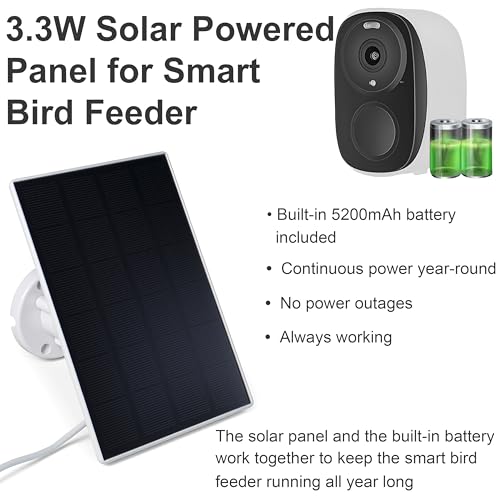 Ceeyali Smart Bird Feeder with Camera and 64GB Memory Card, 2K HD Video & Photo Live View, Solar Powered Panel, AI Birds Identification, 2.4G WiFi, 2.1L Seed Capacity (F2A Green) - color: F2A Green