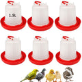 6 Pack 1.5L Gravity-Fed Chick Water for Brooder – Poultry Drinker | Water Dispenser for Baby Chicks, Ducks, Quail, Pigeons, and Backyard Coop Use