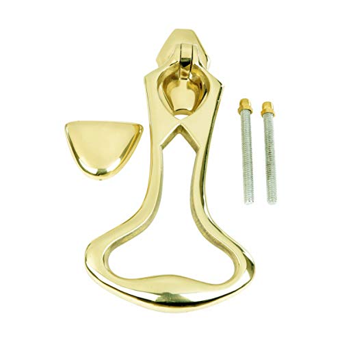 Renovators Supply Manufacturing Cast Brass Door Knockers for Front Door 8 in. Ornate Door Knocker with Mounting Hardware - color: Brass ornate