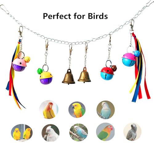 Bird Toy Bell,pet Toys, Bird Toys for Parrots，Small Parrot Toys，for Chewing and Anxiety,Parakeets, Cockatiels, Conures, Love Birds,Other Small Birds