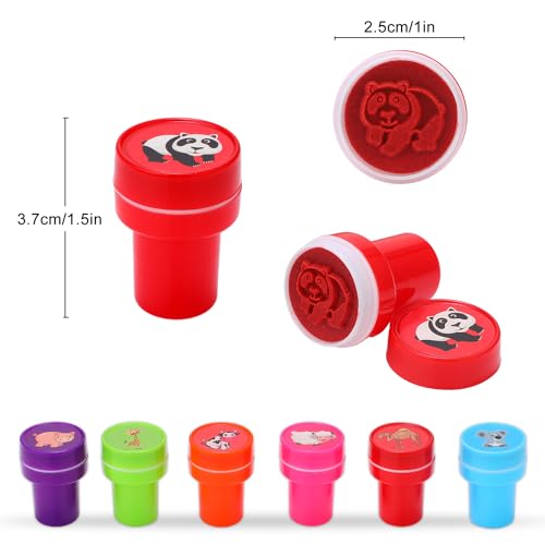 Animal Stamps for Kids, 26Pcs Self Inking Stamps Party Favors Zoo Farm Stampers Birthday Gift Party Supplies Goodie Bag Prizes Classroom Rewards Filler Arts and Crafts for Kids