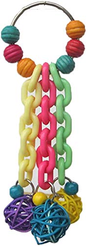 Litewoo Bird Rattan Balls Chew Toy Parrot Trim Beak for Parakeet Cockatiel Lovebird Budgie Finch Conure Canary Quaker Cage Accessories - color: Toy3