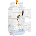 Yaheetech 41'' Open Top Medium Size Quaker Parrot Bird Cage Cockatiel Indian Ring Neck Sun Parakeet Green Cheek Conures Lovebird Budgie Canary Finch Parrotlet Bird Cage, White - color: White